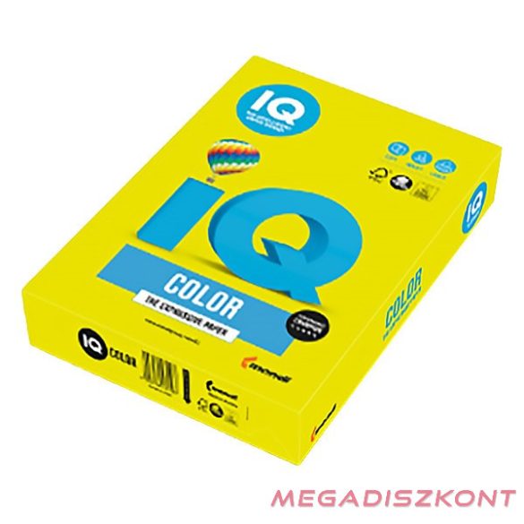 Fénymásolópapír színes IQ Color A/4 80 gr neon citrom NEOGB 500 ív/csomag