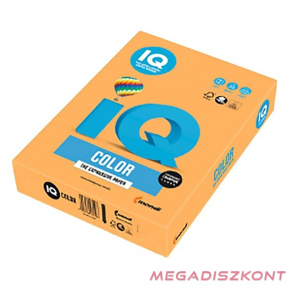 Fénymásolópapír színes IQ Color A/4 80 gr neon narancs NEOOR 500 ív/csomag