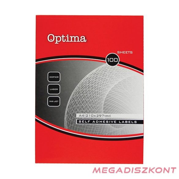 Etikett OPTIMA 32108 kör 40mm 2400 címke/doboz 100 ív/doboz