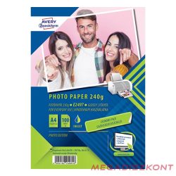   Fotópapír AVERY E2497 A/4 inkjet fényes 240g 100 ív/doboz