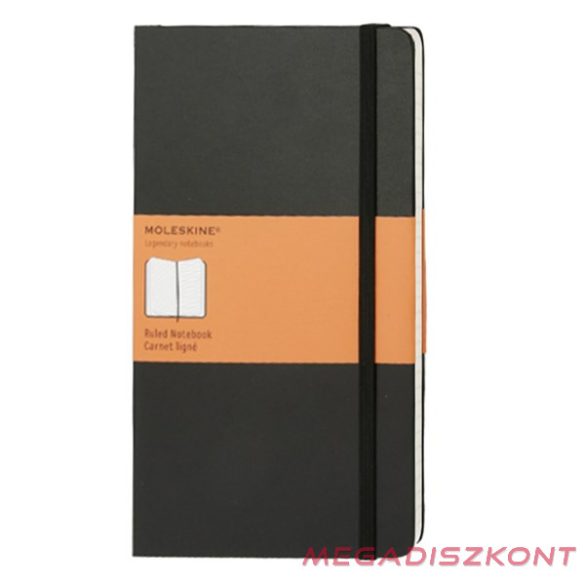 Notesz MOLESKINE QP060 "L" vonalas kemény fedeles fekete