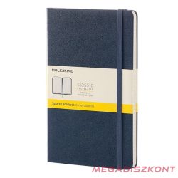   Notesz MOLESKINE QP061B20 "L" kockás kemény fedeles zafírkék