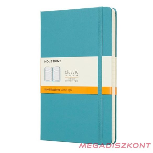 Notesz MOLESKINE QP060B35 "L" vonalas kemény fedeles hamukék