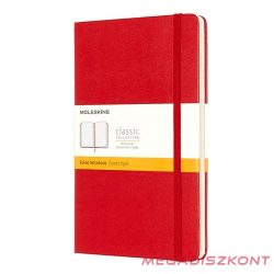   Notesz MOLESKINE QP060R "L" vonalas kemény fedeles piros