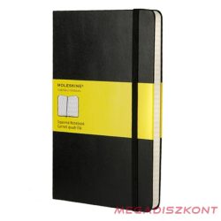   Notesz MOLESKINE QP061 "L" kockás kemény fedeles fekete