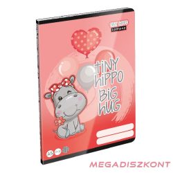 Füzet LIZZY CARD A/5 32 lapos kockás 27-32 Tiny Hippo