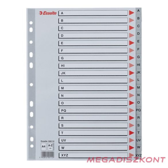 Regiszter ESSELTE A/4 műanyag A-Z