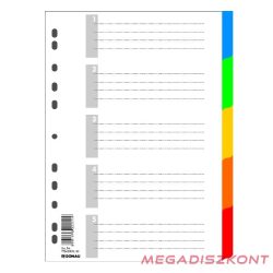 Regiszter DONAU A/4 műanyag 5 részes színes