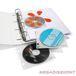 Lefűzhető CD/DVD tartó zseb DURABLE átlátszó