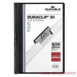 Klipmappa DURABLE Duraclip A/4 30 lapig fekete