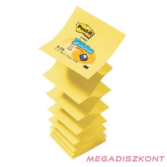 Öntapadós jegyzet 3M Post-it LP330N "Z" 76x76mm sárga 100 lap