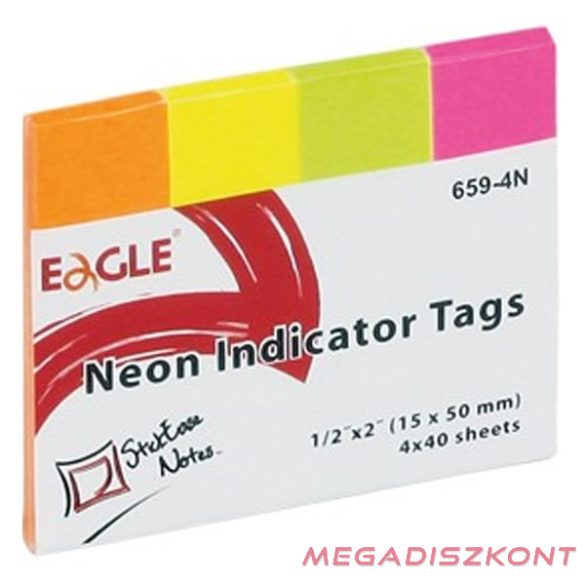 Oldaljelölő EAGLE 659-4N papír neon 4 szín