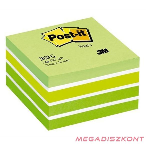 Öntapadós jegyzet 3M Post-it LP2028G 76x76mm aquarell zöld 450 lap