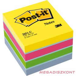   Öntapadós jegyzet 3M Post-it LP2051U 51x51mm mini kocka ultra színek 400 lap