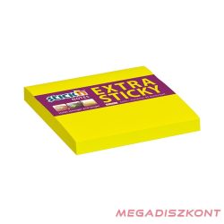   Öntapadó jegyzettömb STICK'N extra erős 76x76mm neon sárga 90 lap