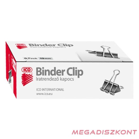 Binder csipesz 19mm 12 db/doboz