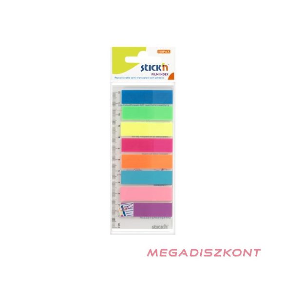 Öntapadó oldaljelölő STICK'N 45x12mm műanyag neon mix 8x25 lap