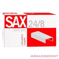 Tűzőkapocs SAX 24/8 réz 1000 db/dob