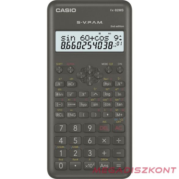 Számológép tudományos CASIO FX-82MS2E 240 funkciós2 soros 10+2 digit