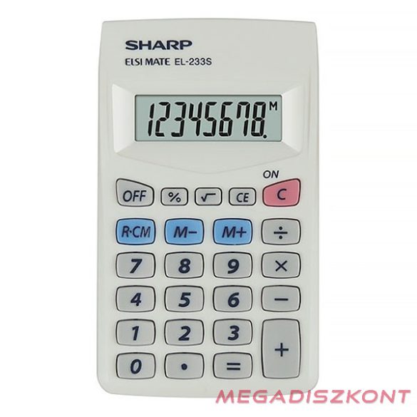 Számológép zseb SHARP EL-233S 8 digit