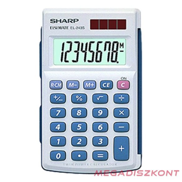 Számológép zseb SHARP EL-243S 8 digit