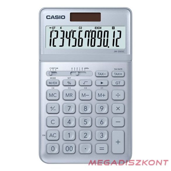 Számológép asztali CASIO JW 200 SC 12 digit kék