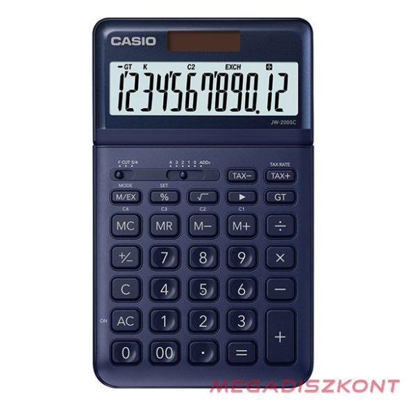 Számológép asztali CASIO JW 200 SC 12 digit sötétkék