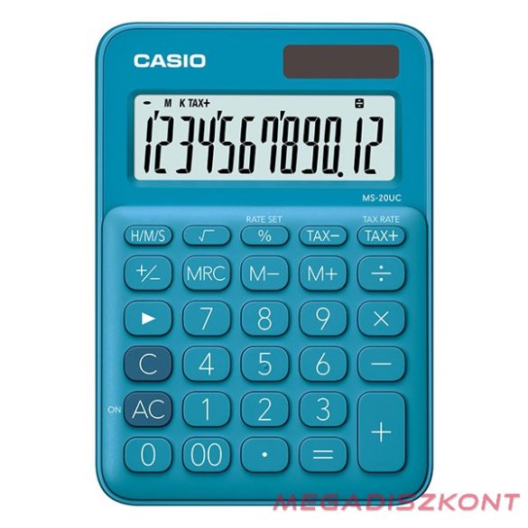 Számológép asztali CASIO MS 20 UC 12 digit kék