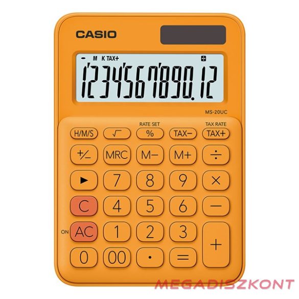 Számológép asztali CASIO MS 20 UC 12 digit narancs