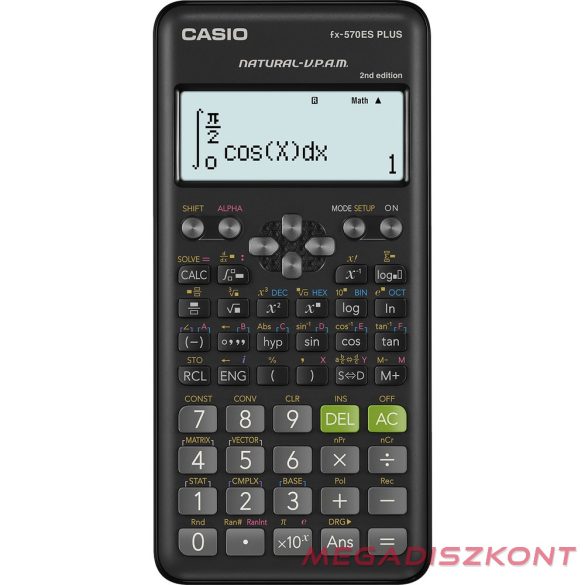 Számológép tudományos CASIO FX 570ES PLUS 2E 417 funkciós 4 soros 15 digites fekete