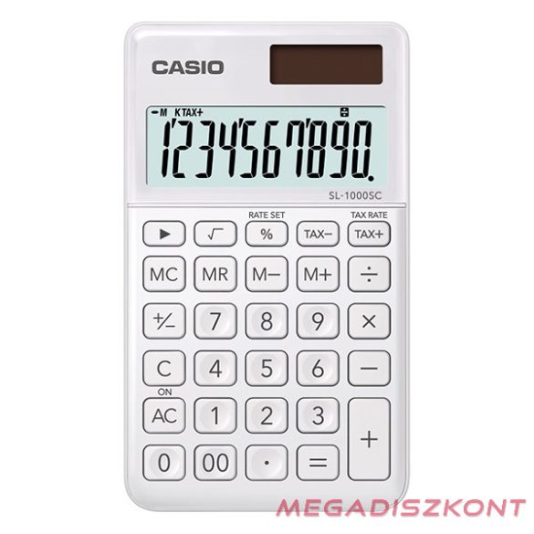 Számológép zseb CASIO SL 1000 SC 10 digit fehér