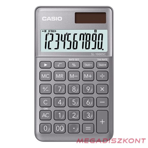 Számológép zseb CASIO SL 1000 SC 10 digit ezüst