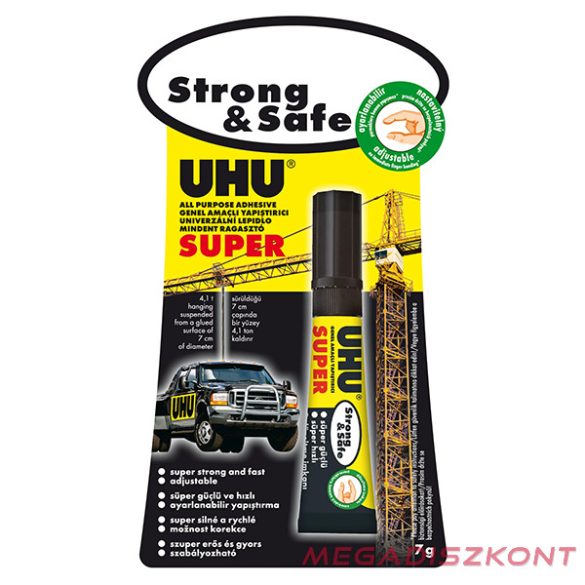 Pillanatragasztó UHU Super Strong&safe 7 gr