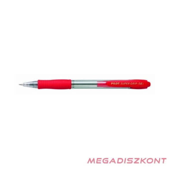 Golyóstoll PILOT Super Grip Ball Point Pen Fine nyomógombos piros