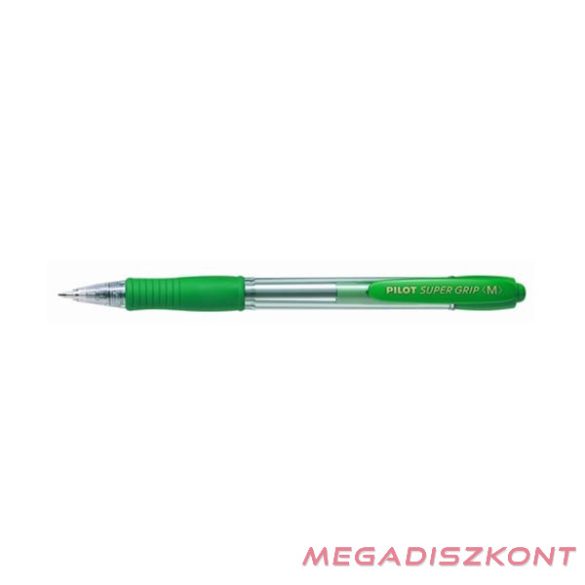 Golyóstoll PILOT Super Grip Ball Point Pen Fine nyomógombos zöld