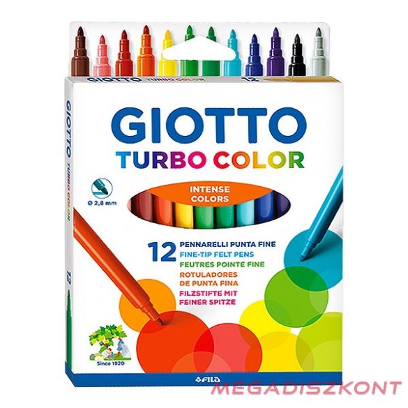 Filctoll GIOTTO Turbo Color 12db-os készlet