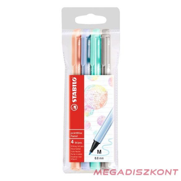 Filctoll STABILO PointMax PASTEL 4db-os készlet