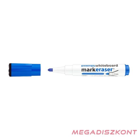 Táblamarker ICO Markeraser mágneses kupakkal törlővel kék 1-3mm