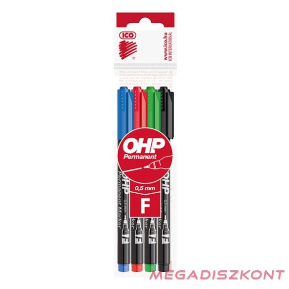 Alkoholos marker ICO OHP F 4db-os készlet