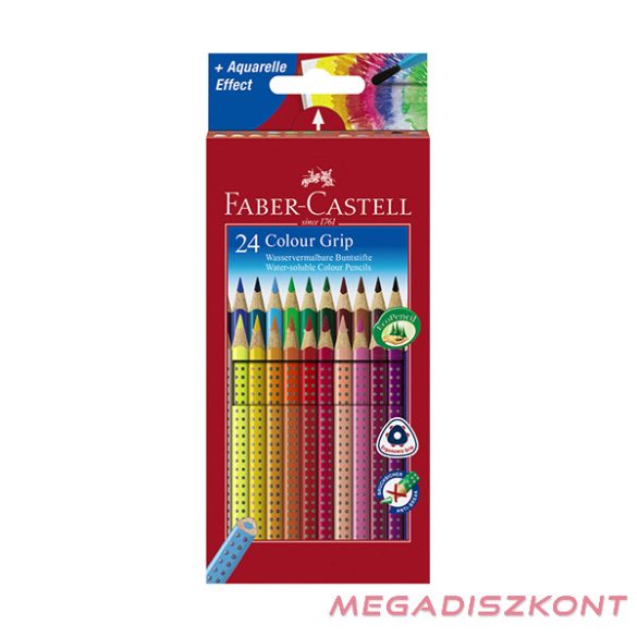 Színes ceruza FABER-CASTELL Grip háromszögletű 24 db/készlet