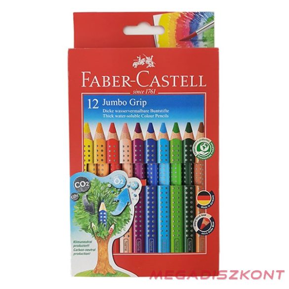 Színes ceruza FABER-CASTELL Jumbo Grip háromszögletű 12 db/készlet