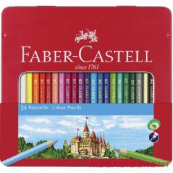   Színes ceruza FABER-CASTELL hatszögletű fémdobozos 24 db/készlet