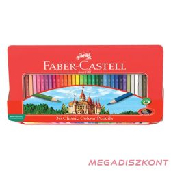   Színes ceruza FABER-CASTELL hatszögletű fémdobozos 36 db/készlet