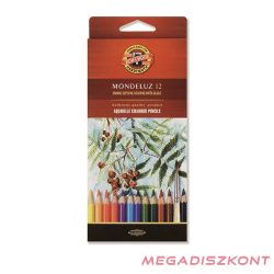   Színes ceruza KOH-I-NOOR 3710 Mondeluz Aquarell hatszögletű 12 db/készlet