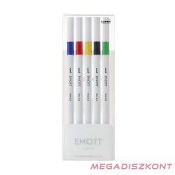   Tűfilc UNI EMOTT 5db-os készlet 0,4mm (kék, piros, sárga, fekete, zöld)