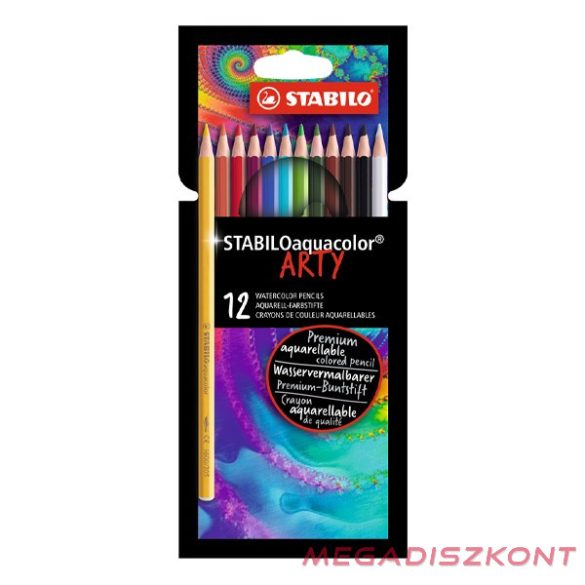 Színes ceruza STABILO Aquacolor hatszögletű 12 db/készlet