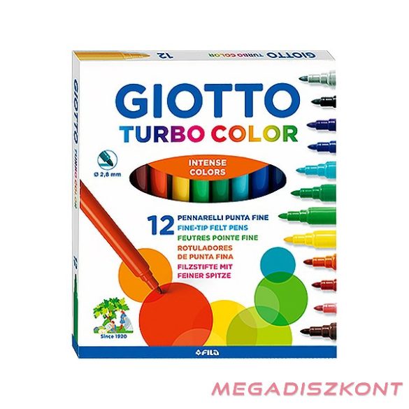 Filctoll GIOTTO Turbo Color 2,8mm 12db-os készlet