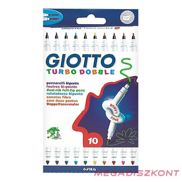 Filctoll GIOTTO Turbo Dobble két végű vékony-vastag 10db-os készlet