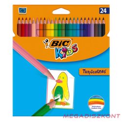   Színes ceruza BIC Kids Tropicolors hatszögletű 24 db/készlet