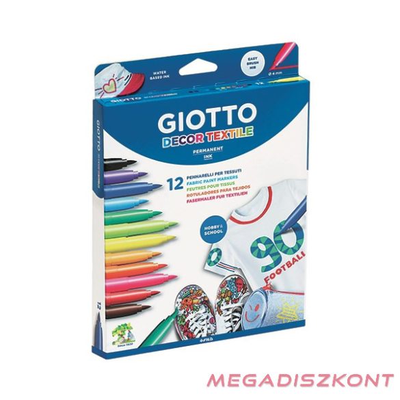 Textilmarker GIOTTO 12db-os készlet